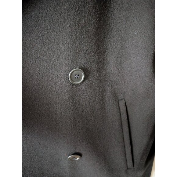 Vintage Navy Calvin Klein Women's 100% Merino Wool Pea Coat Size 14P - Picture 3 of 8